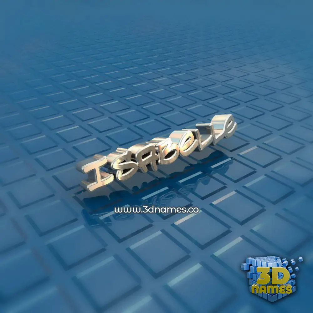 isabelle in Blue Bling style - 3D name wallpaper