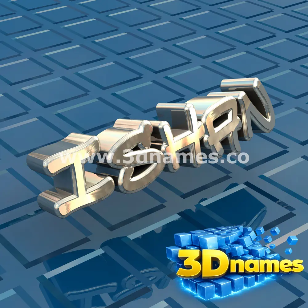 ishan in Blue Bling style - 3D name wallpaper