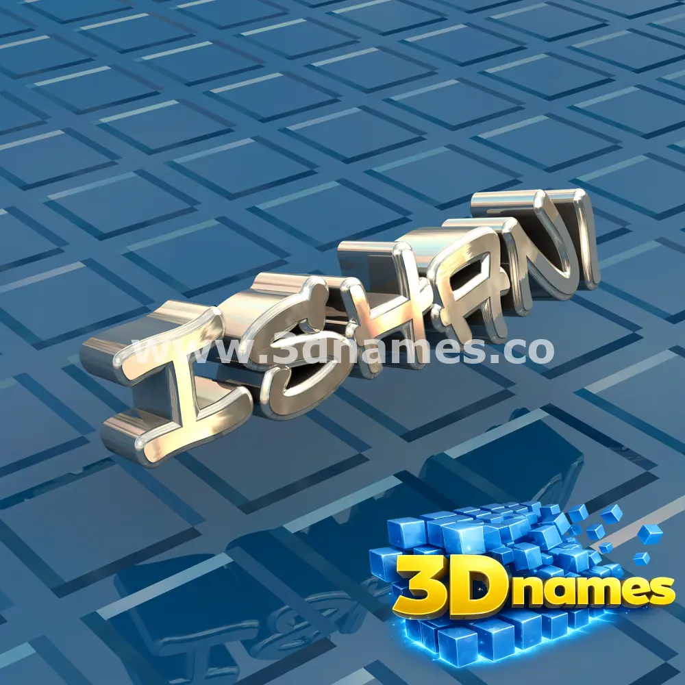 ishani in Blue Bling style - 3D name wallpaper