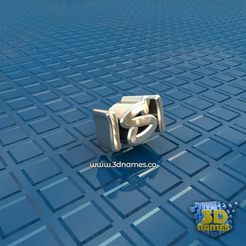 isi in Blue Bling style - 3D name wallpaper