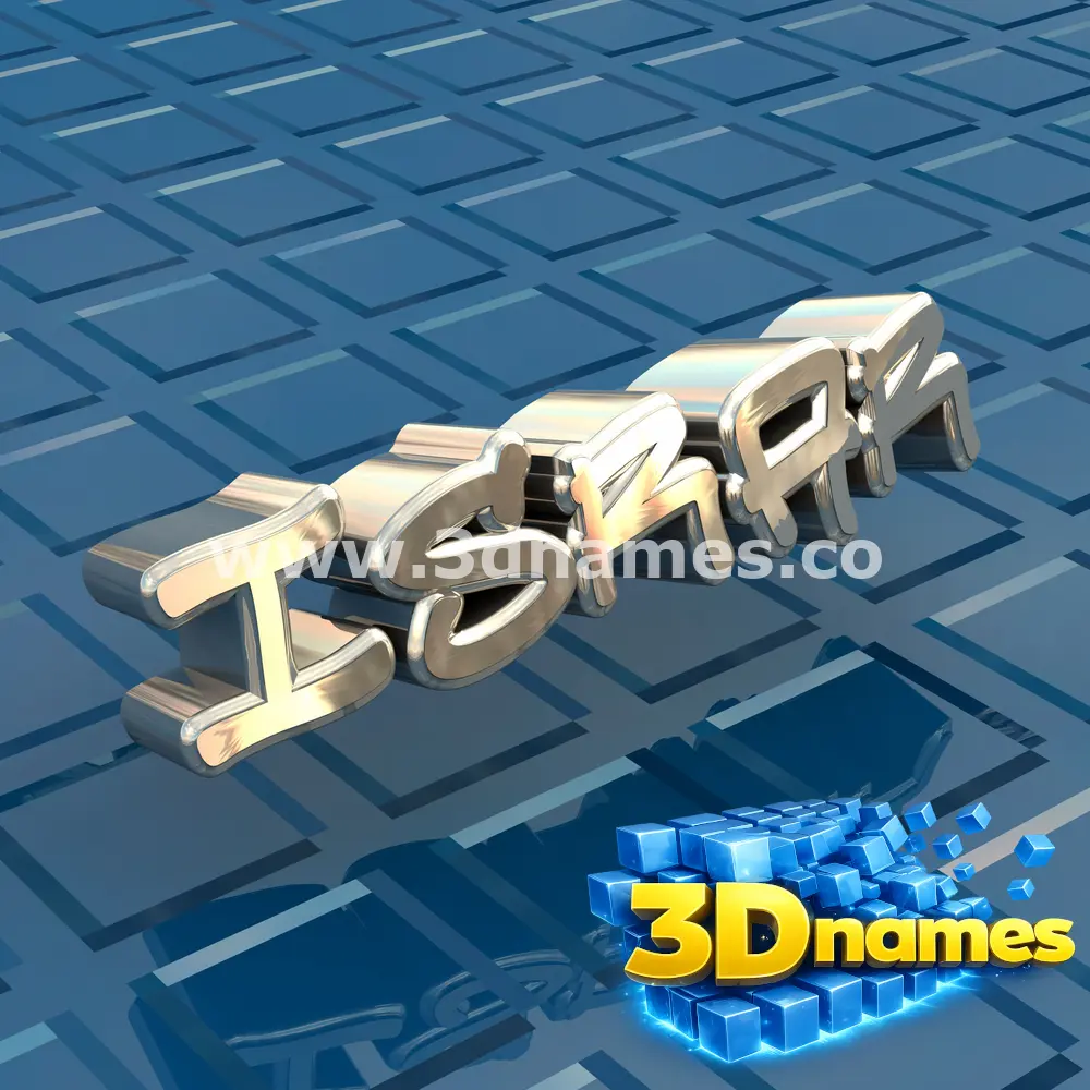 israr in Blue Bling style - 3D name wallpaper