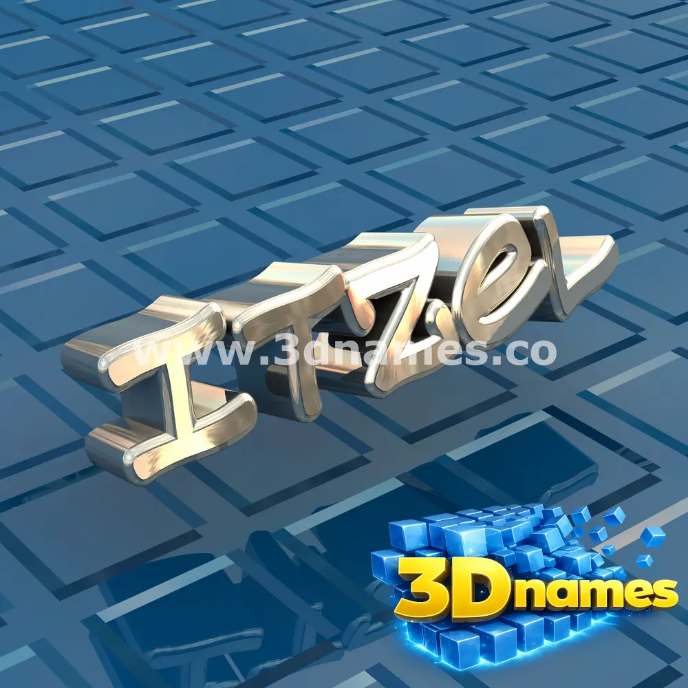 itzel in Blue Bling style - 3D name wallpaper