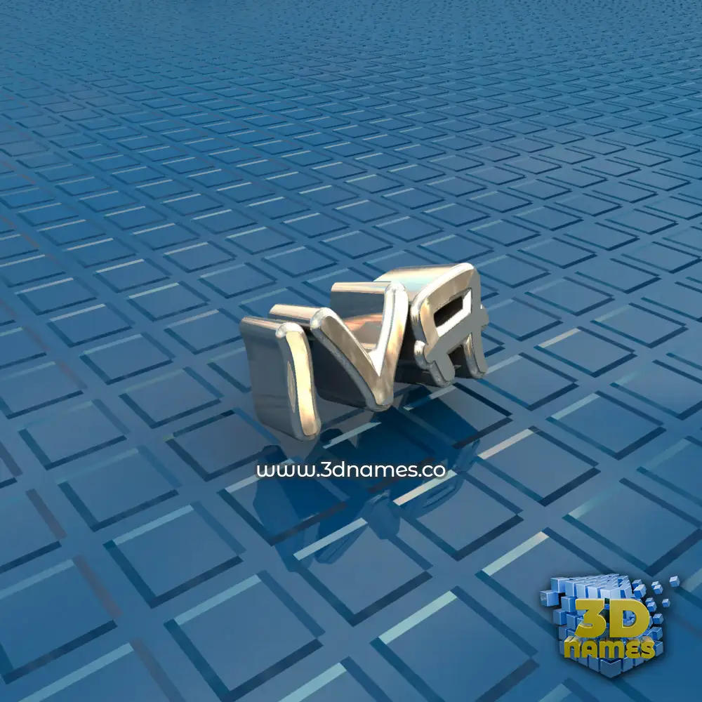 iva in Blue Bling style - 3D name wallpaper
