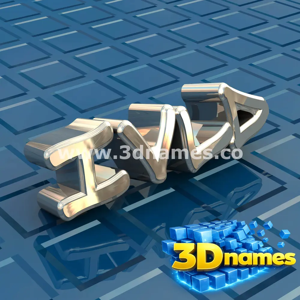 ivld in Blue Bling style - 3D name wallpaper