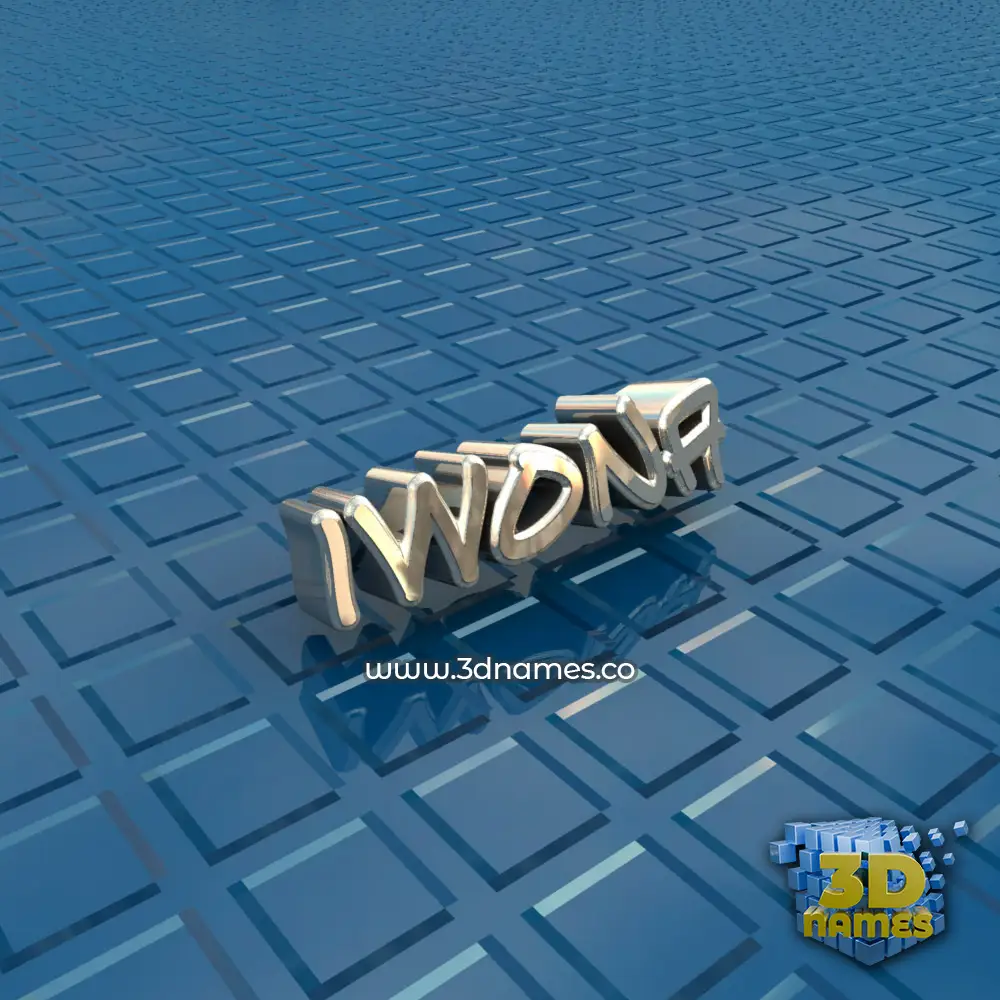iwona in Blue Bling style - 3D name wallpaper