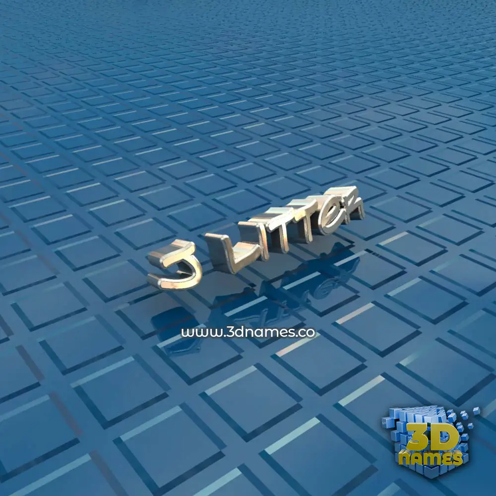 j litter in Blue Bling style - 3D name wallpaper