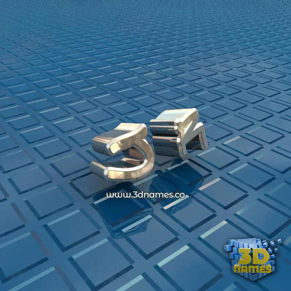 j r in Blue Bling style - 3D name wallpaper