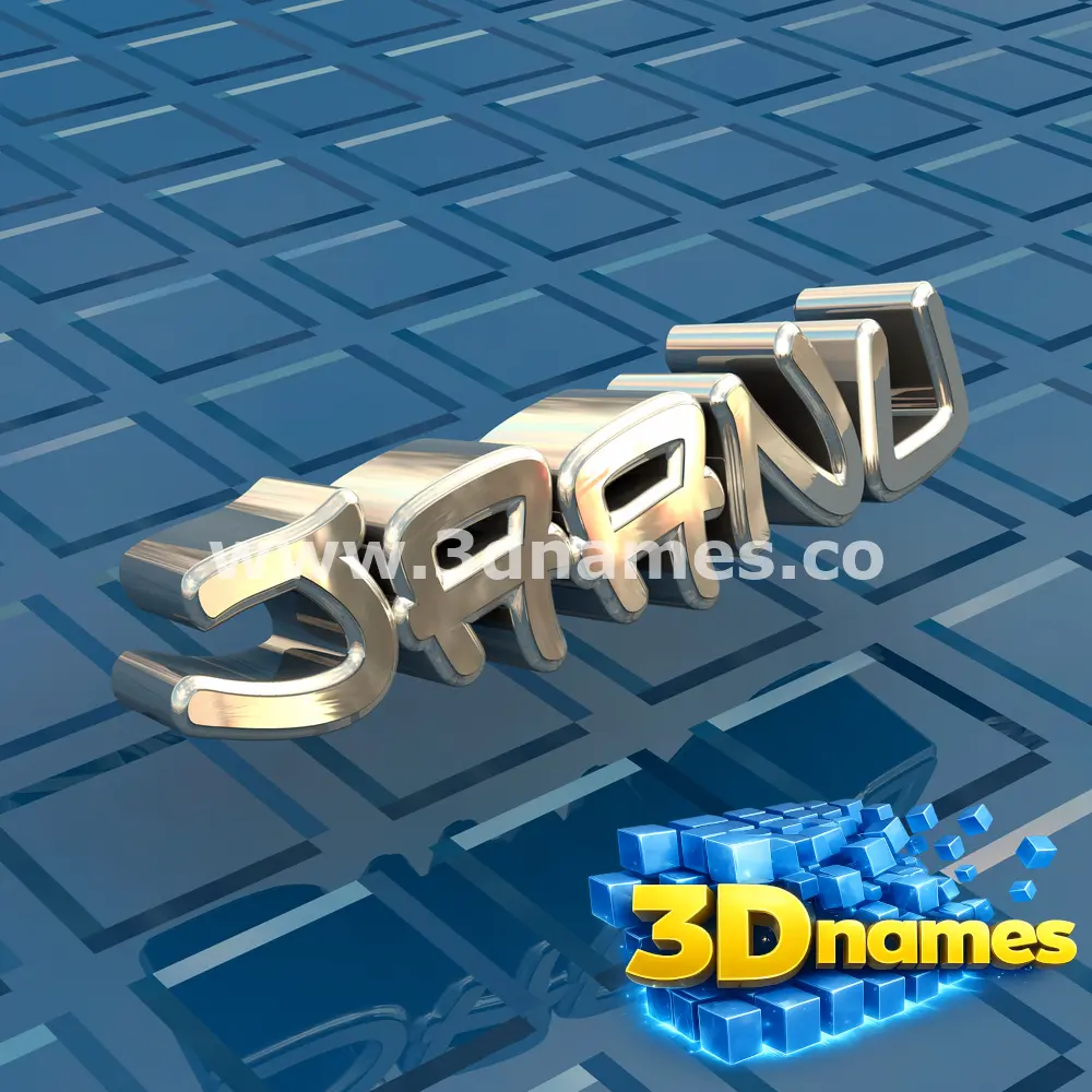 jaanu in Blue Bling style - 3D name wallpaper