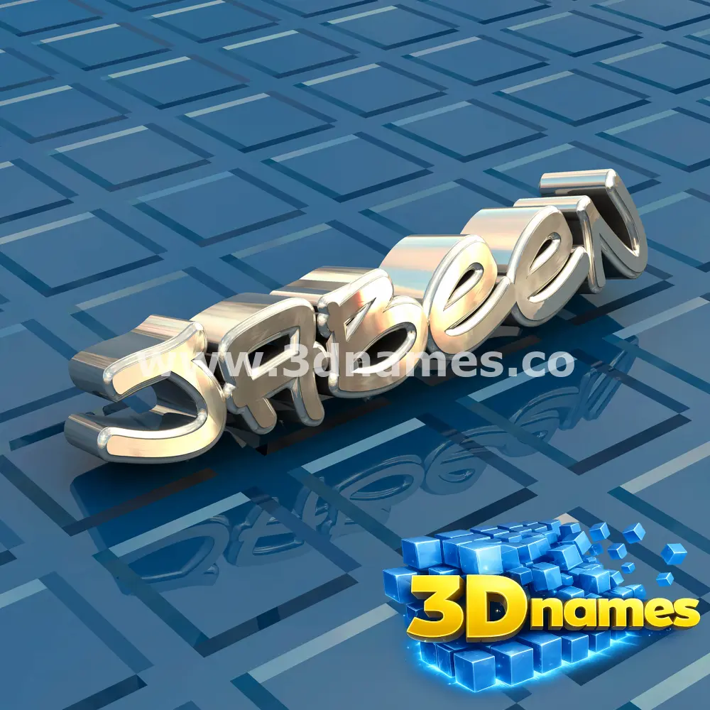 jabeen in Blue Bling style - 3D name wallpaper