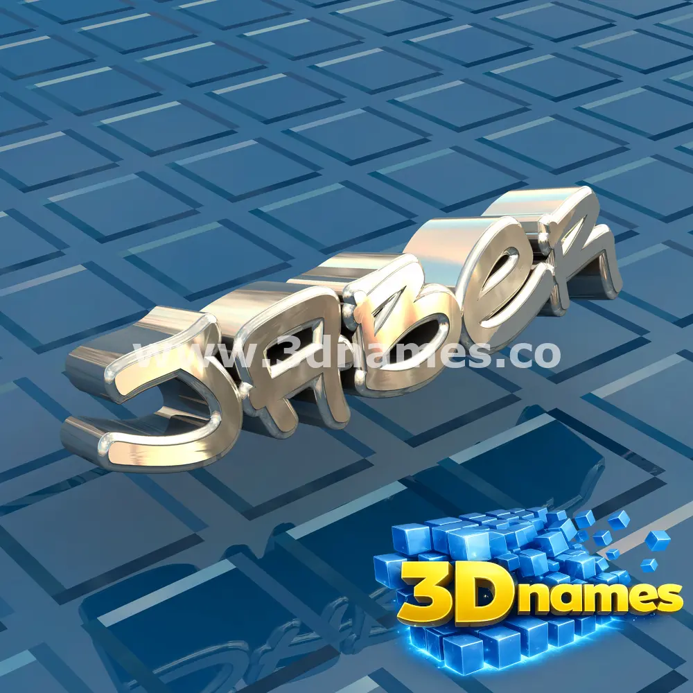 jaber in Blue Bling style - 3D name wallpaper