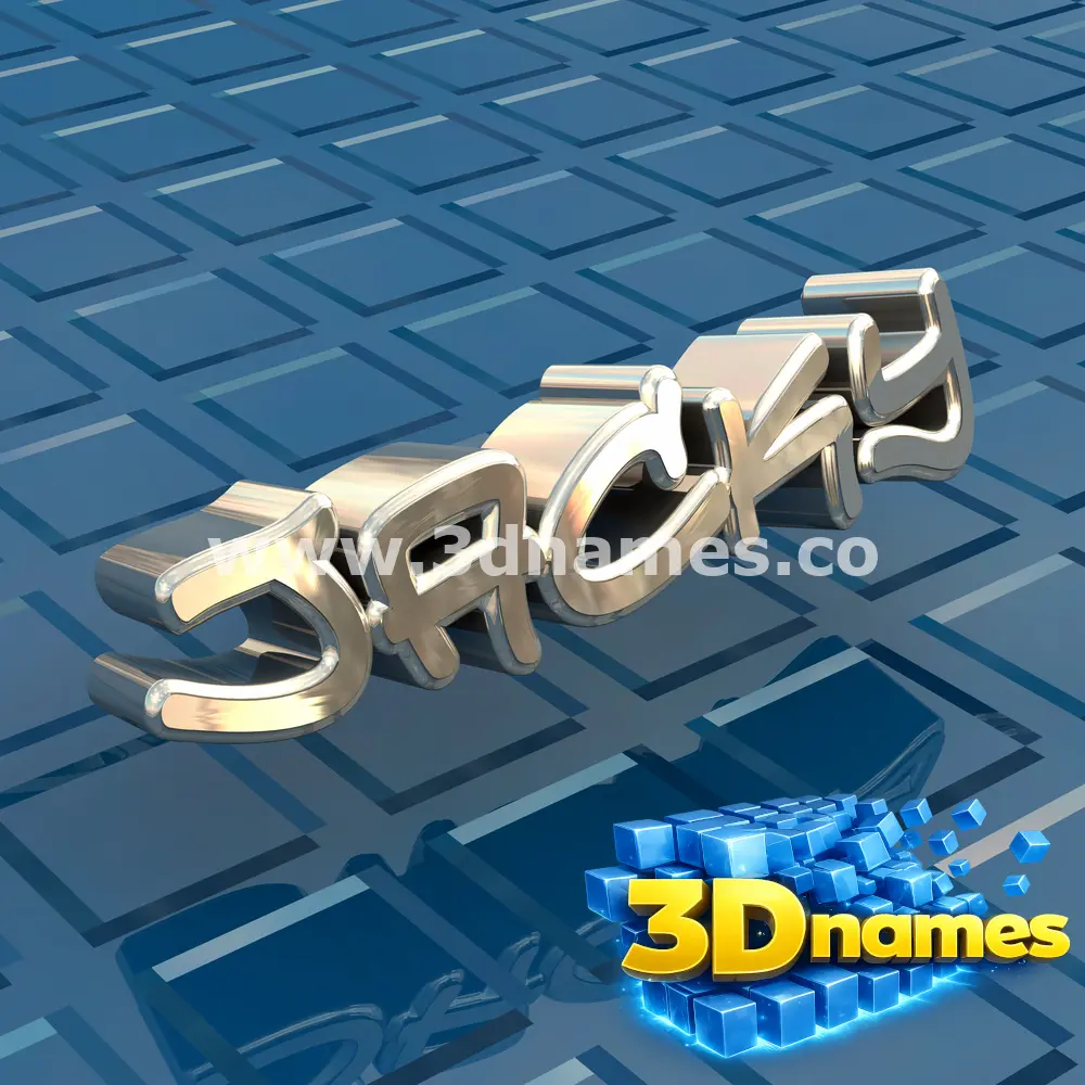 jacky in Blue Bling style - 3D name wallpaper