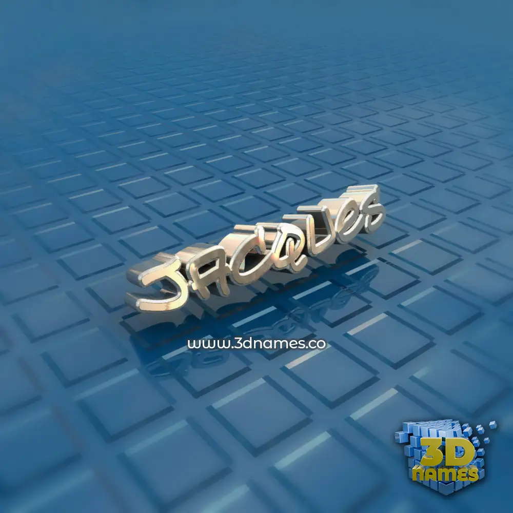 jacques in Blue Bling style - 3D name wallpaper