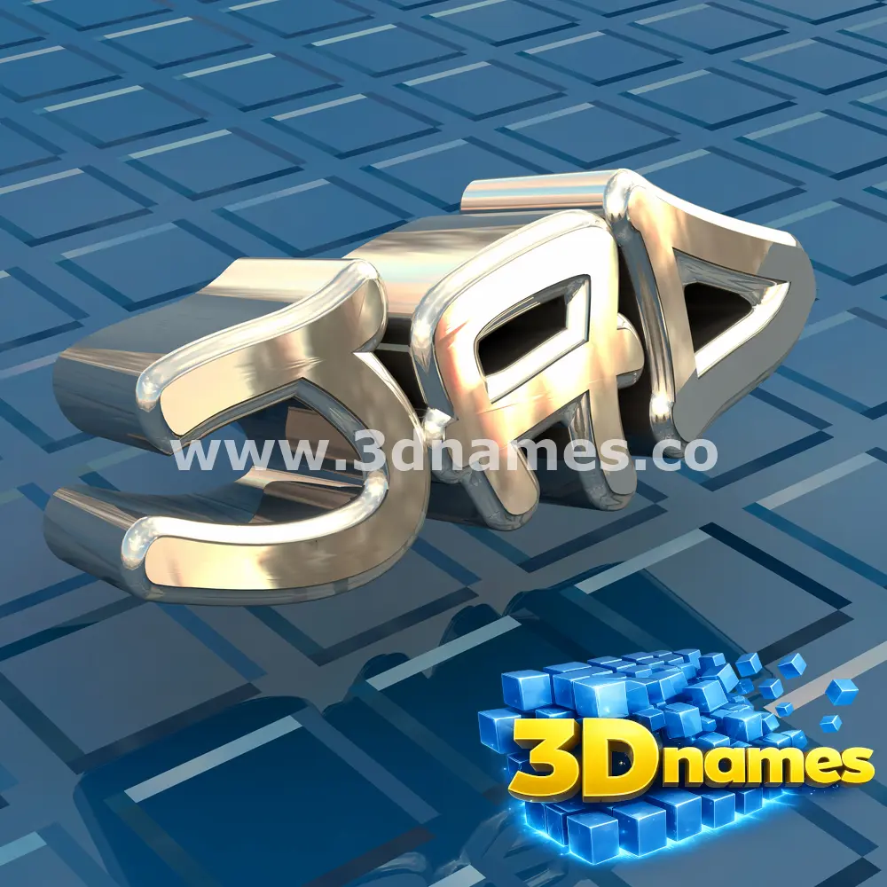 jad in Blue Bling style - 3D name wallpaper