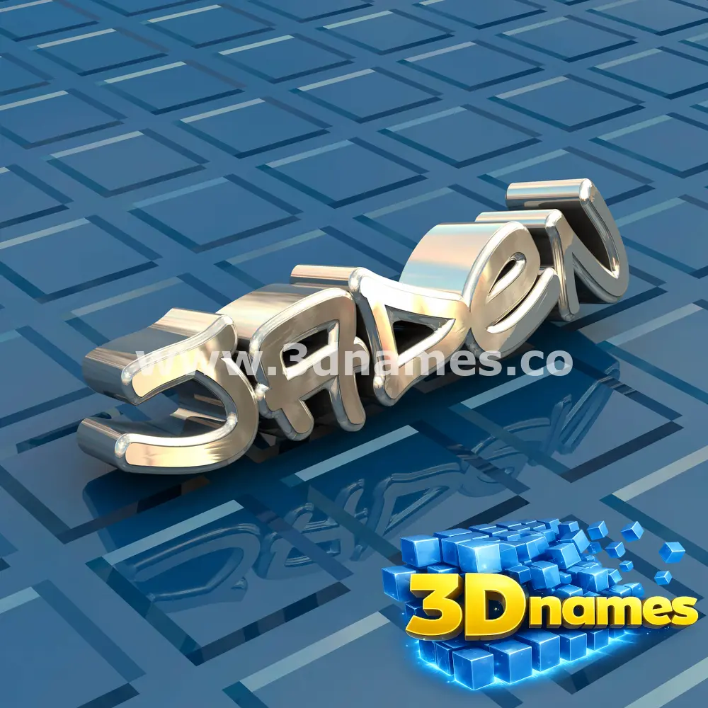 jaden in Blue Bling style - 3D name wallpaper