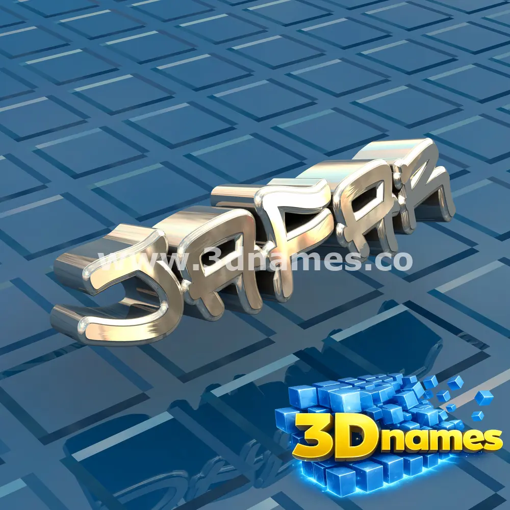 jafar in Blue Bling style - 3D name wallpaper