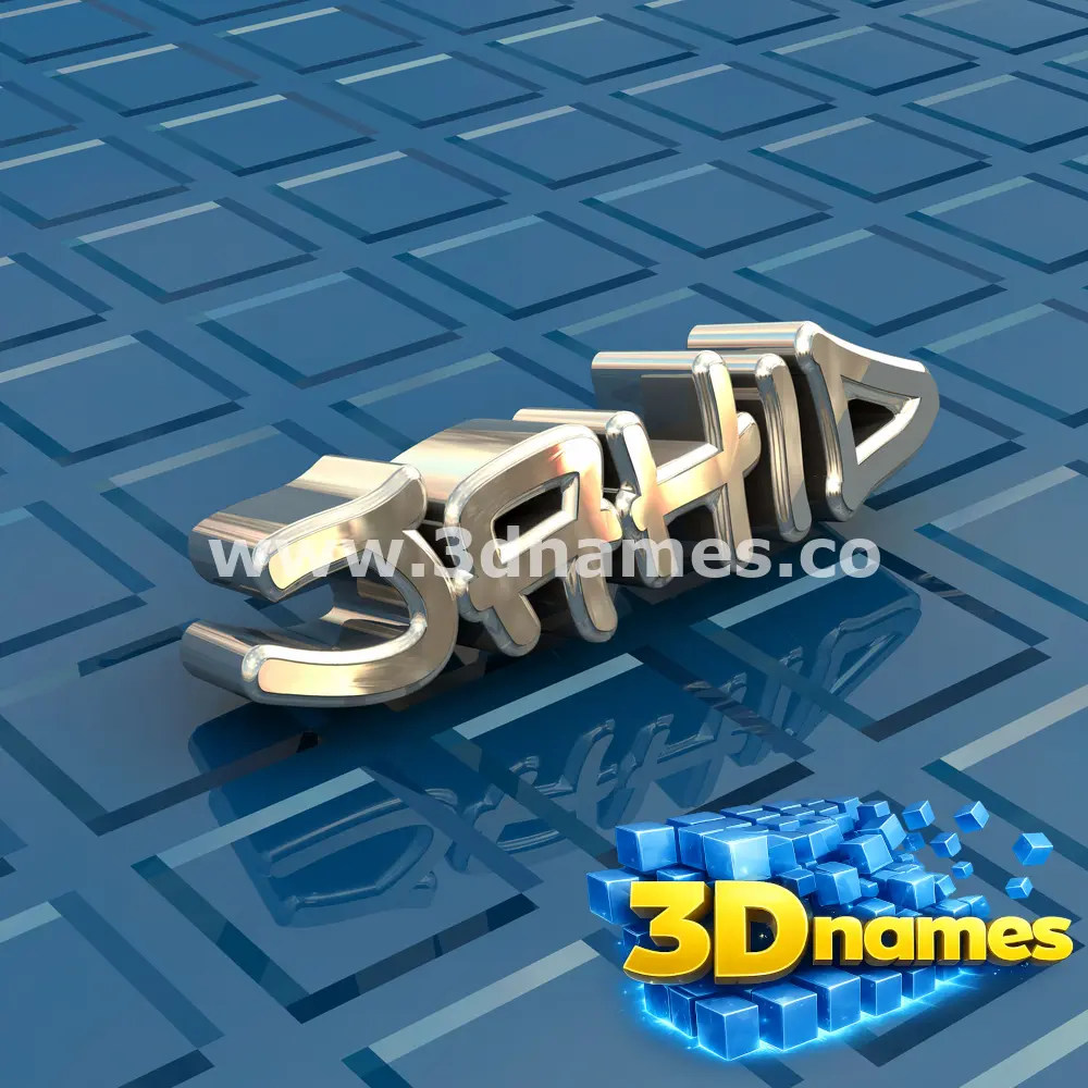jahid in Blue Bling style - 3D name wallpaper