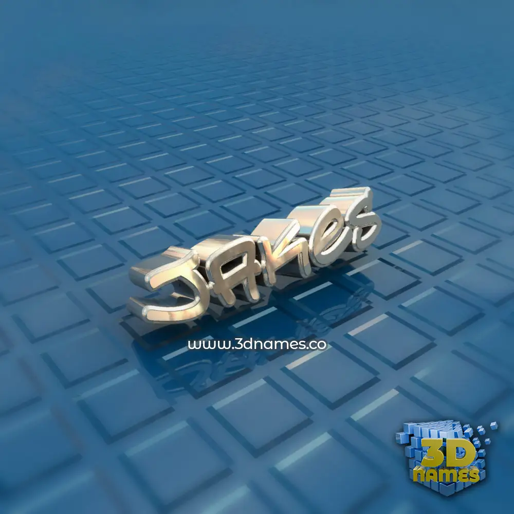 jakes in Blue Bling style - 3D name wallpaper