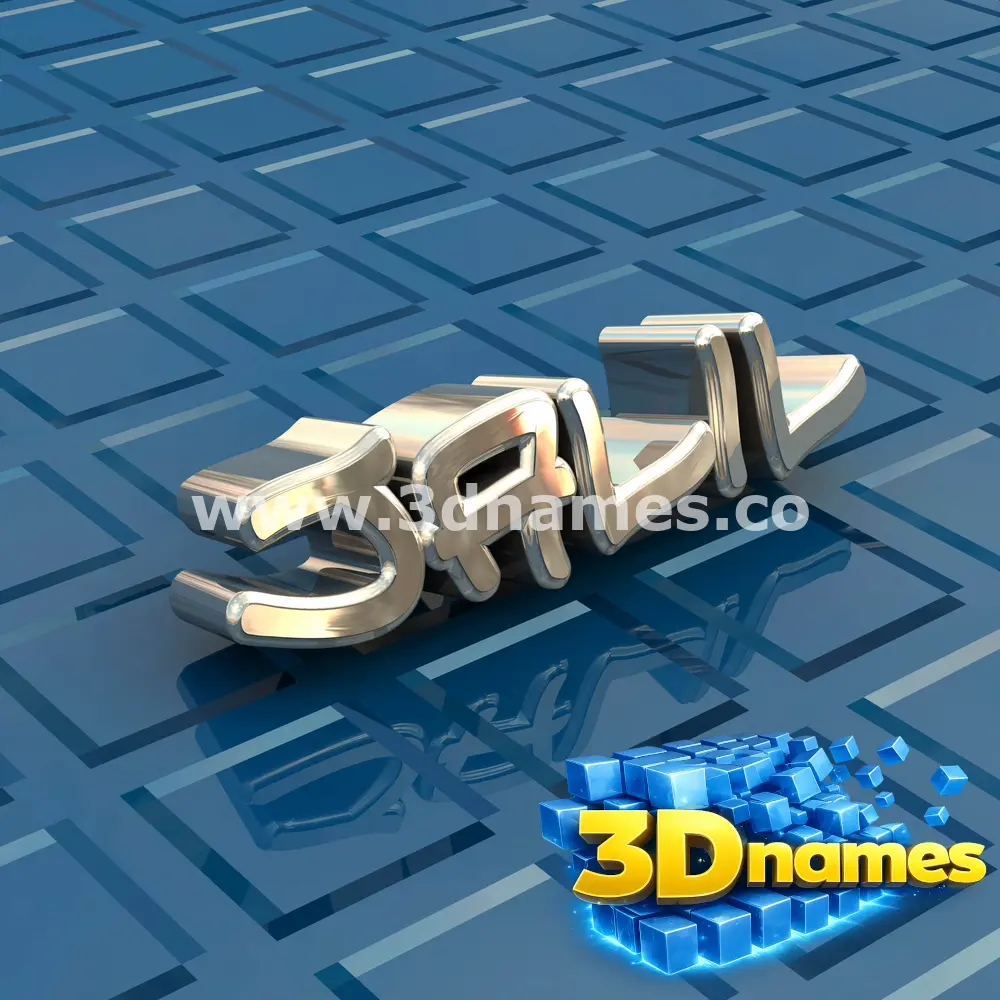 jalil in Blue Bling style - 3D name wallpaper