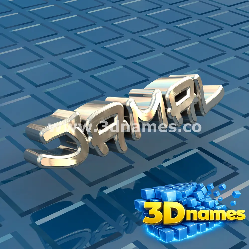 jamal in Blue Bling style - 3D name wallpaper