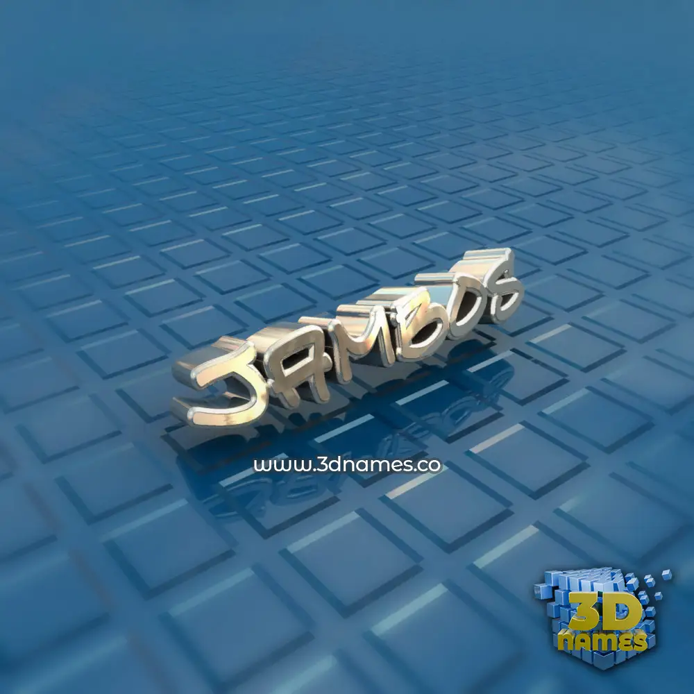 jambos in Blue Bling style - 3D name wallpaper