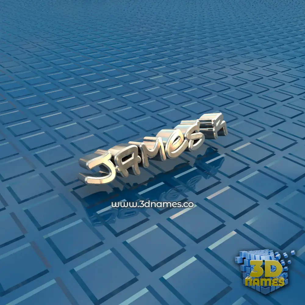 james r in Blue Bling style - 3D name wallpaper