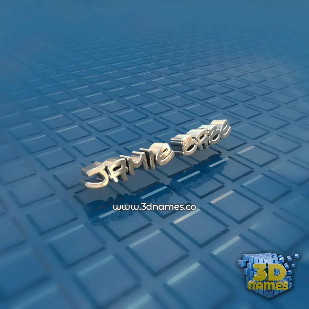 jamie babe in Blue Bling style - 3D name wallpaper