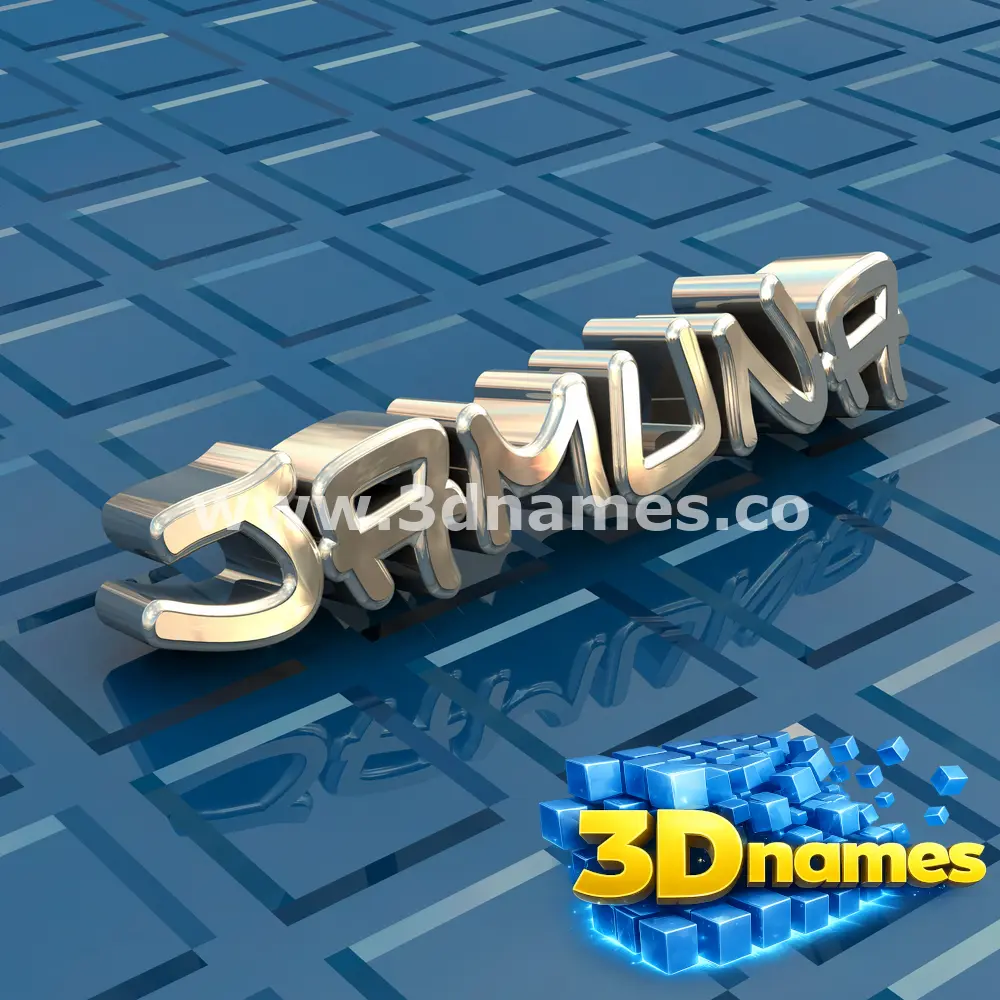 jamuna in Blue Bling style - 3D name wallpaper