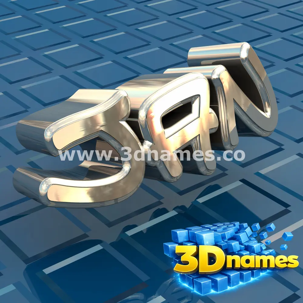 jan in Blue Bling style - 3D name wallpaper