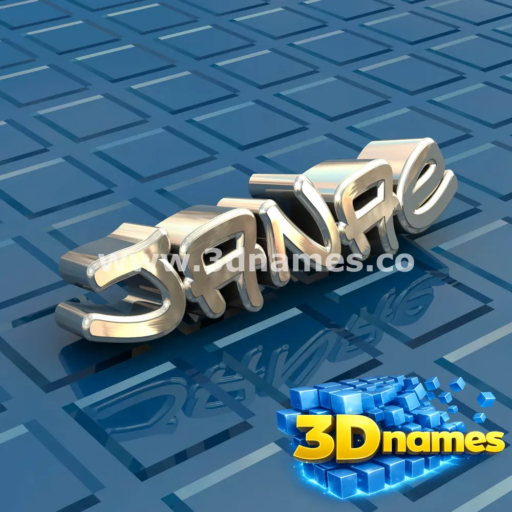 janae in Blue Bling style - 3D name wallpaper
