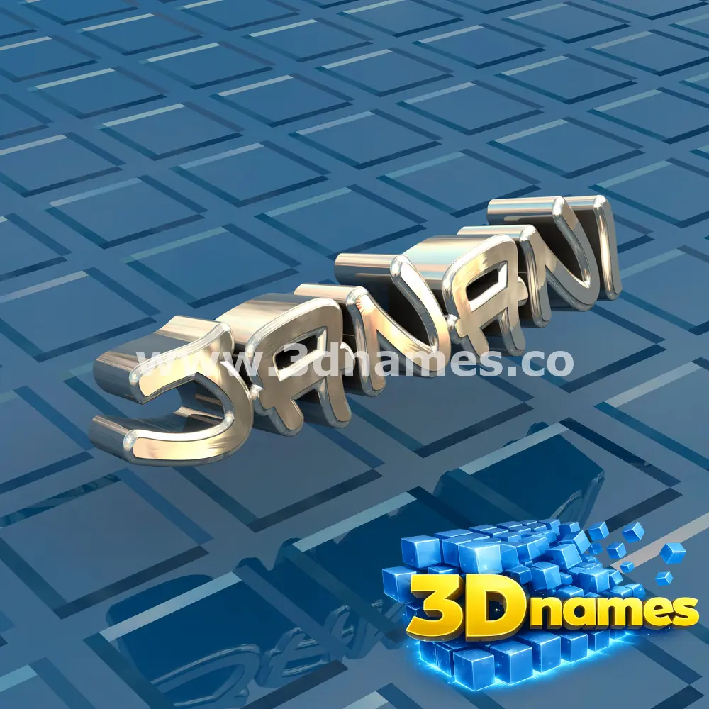 janani in Blue Bling style - 3D name wallpaper