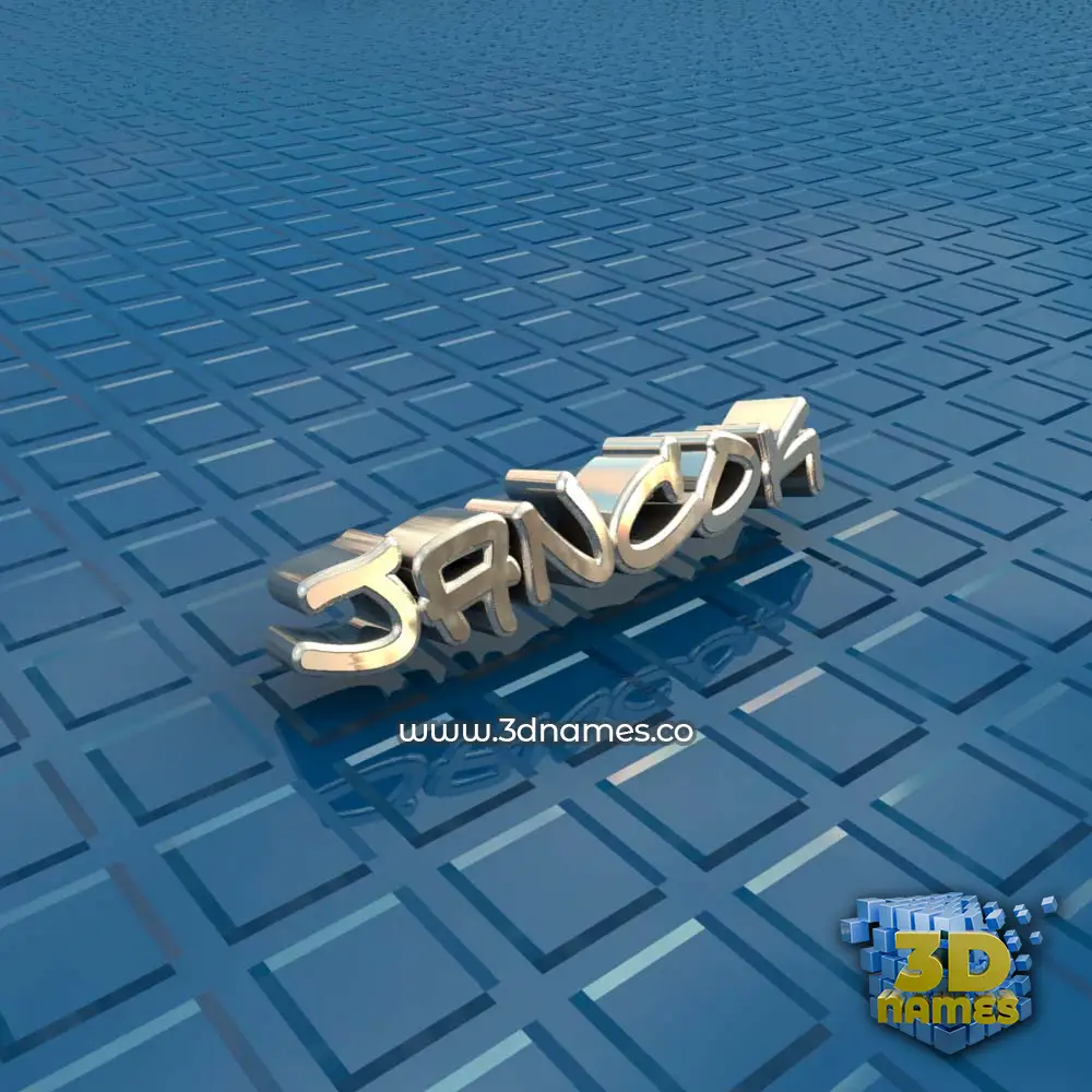 jancok in Blue Bling style - 3D name wallpaper