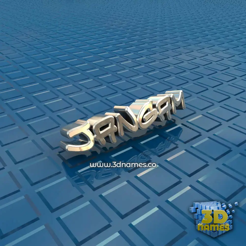 jangam in Blue Bling style - 3D name wallpaper