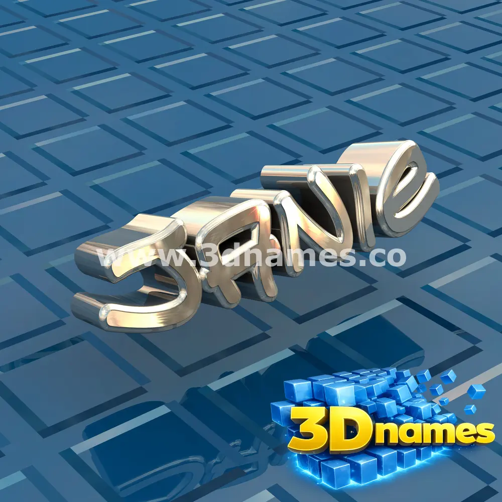 janie in Blue Bling style - 3D name wallpaper