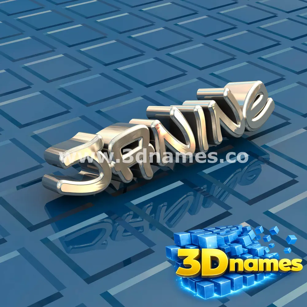 janine in Blue Bling style - 3D name wallpaper