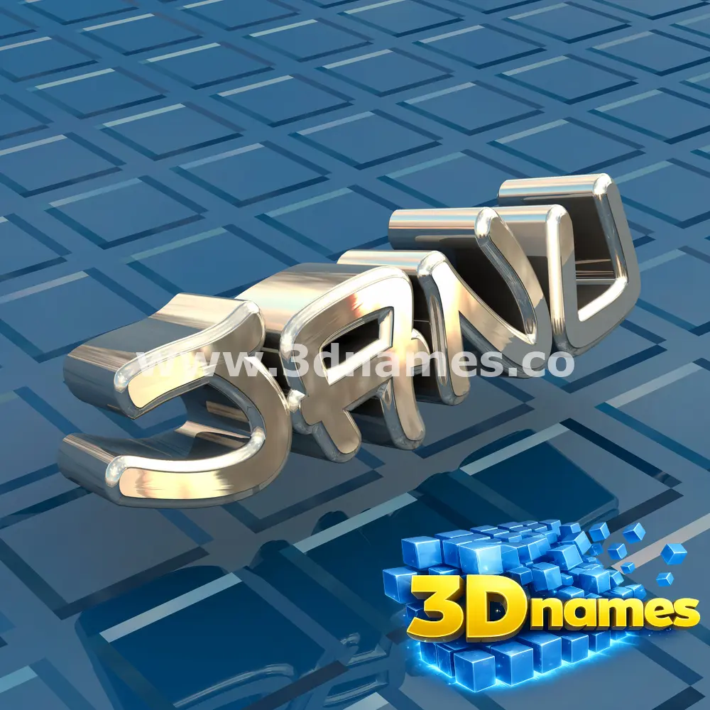 janu in Blue Bling style - 3D name wallpaper