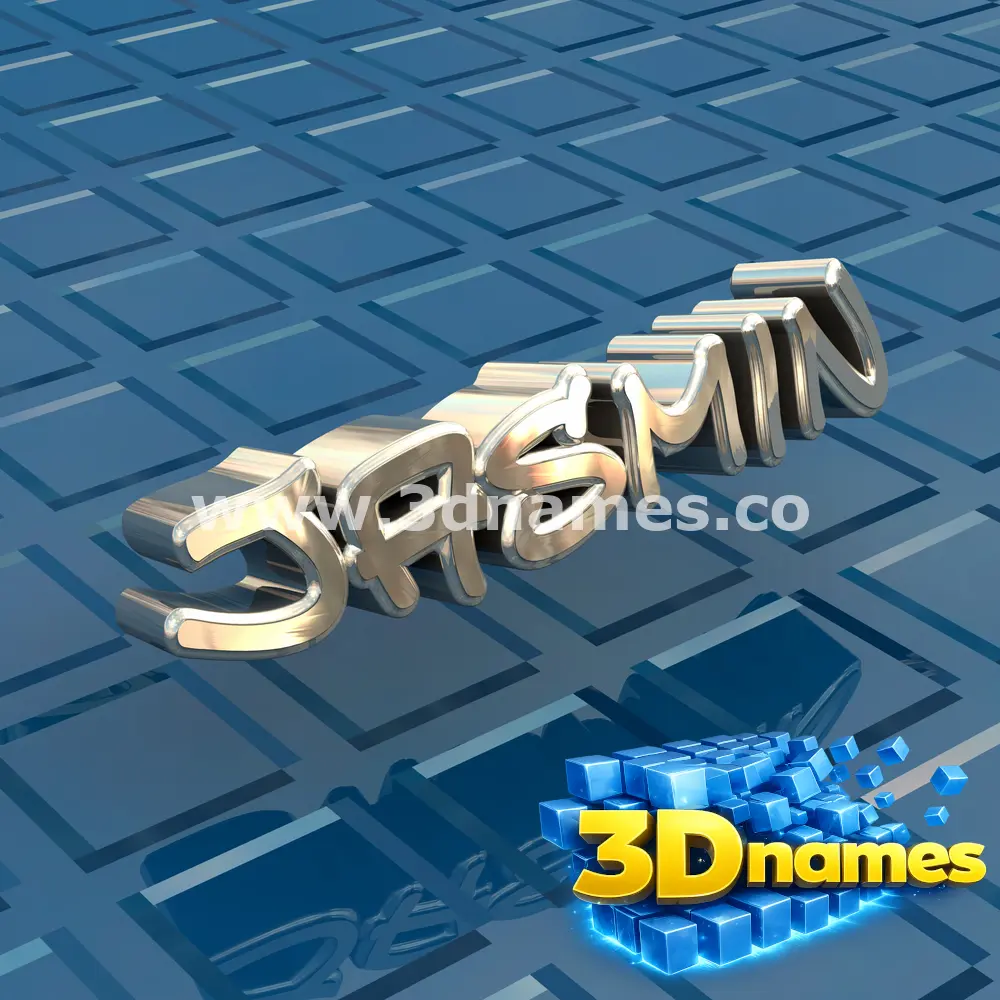 jasmin in Blue Bling style - 3D name wallpaper