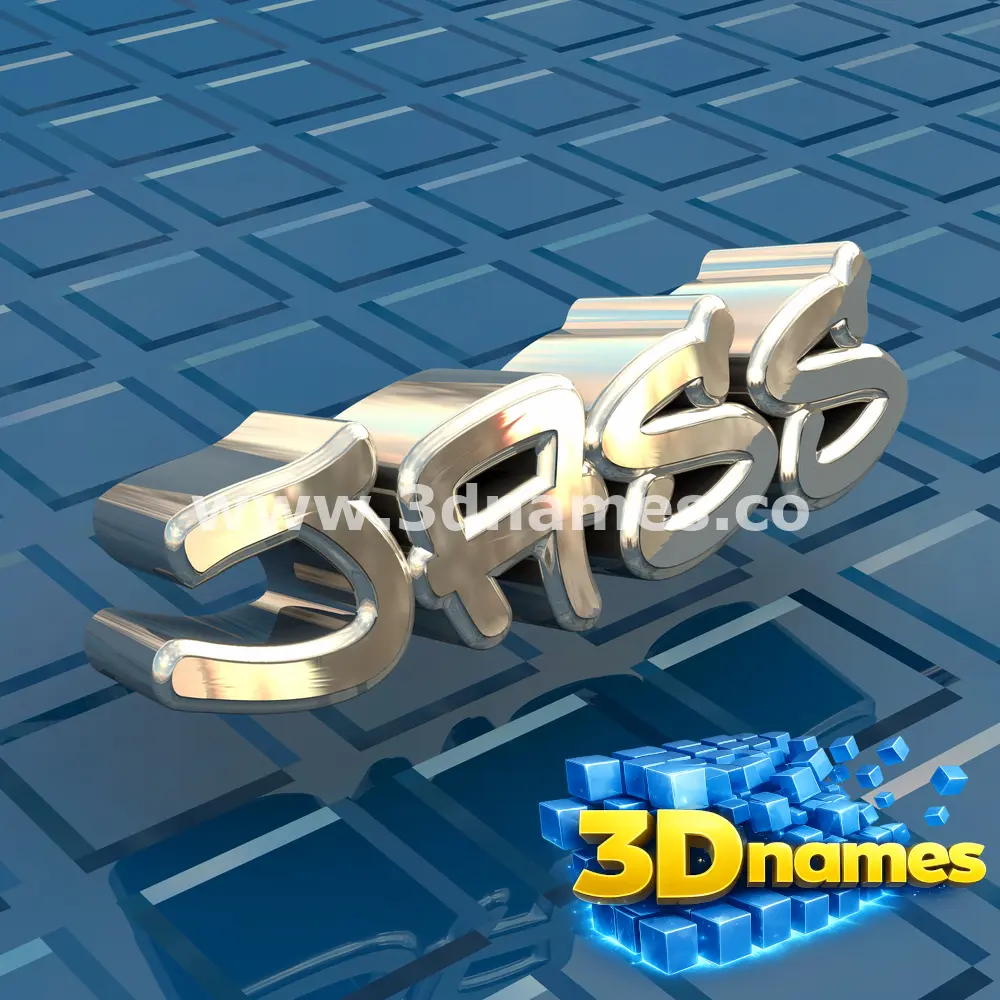 jass in Blue Bling style - 3D name wallpaper
