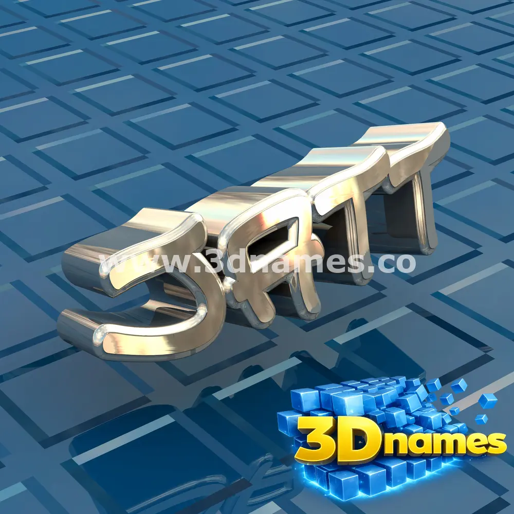 jatt in Blue Bling style - 3D name wallpaper