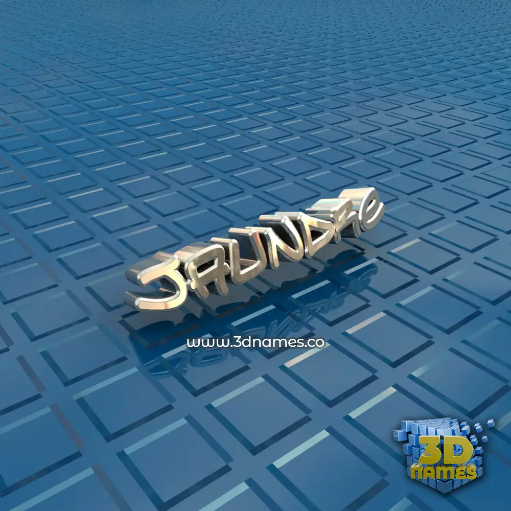 jaundre in Blue Bling style - 3D name wallpaper