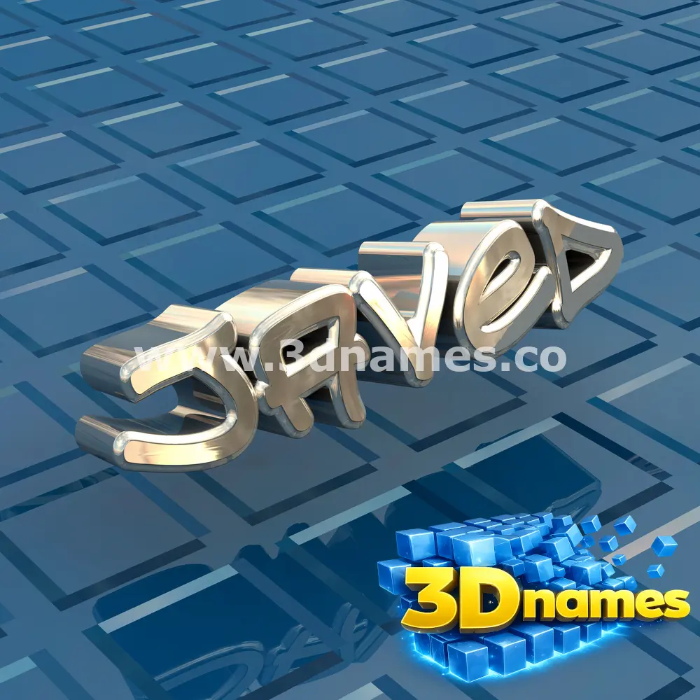 javed in Blue Bling style - 3D name wallpaper