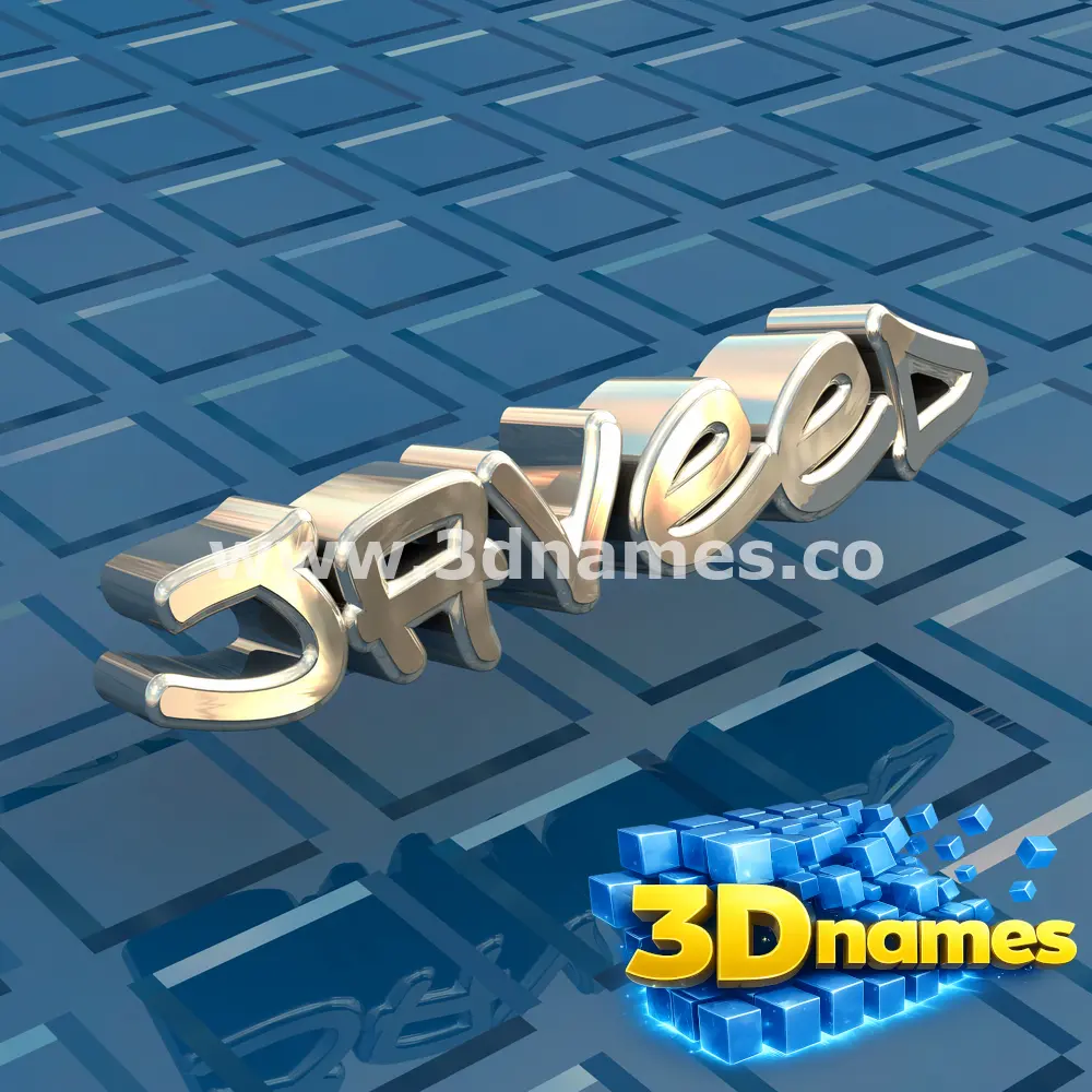 javeed in Blue Bling style - 3D name wallpaper