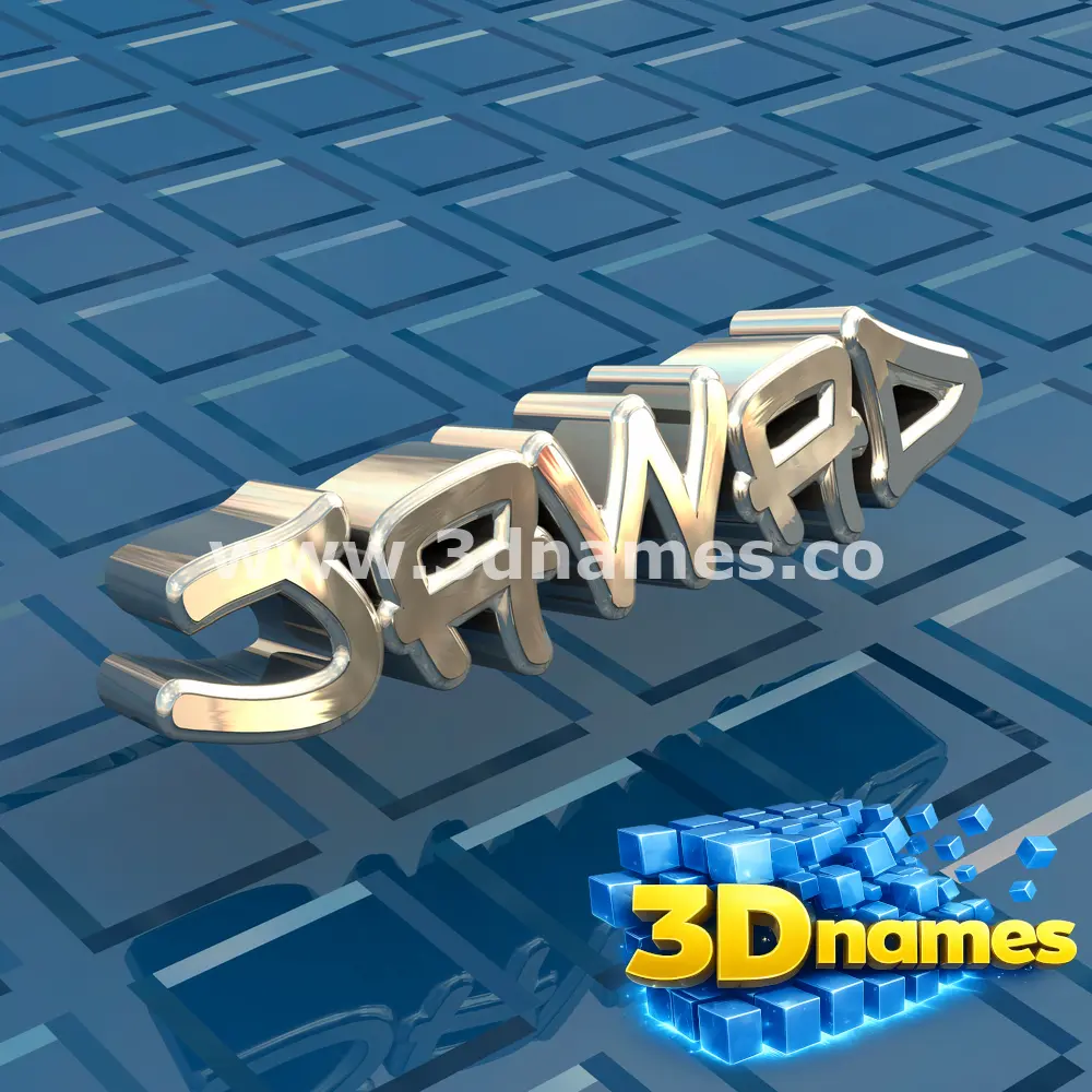 jawad in Blue Bling style - 3D name wallpaper