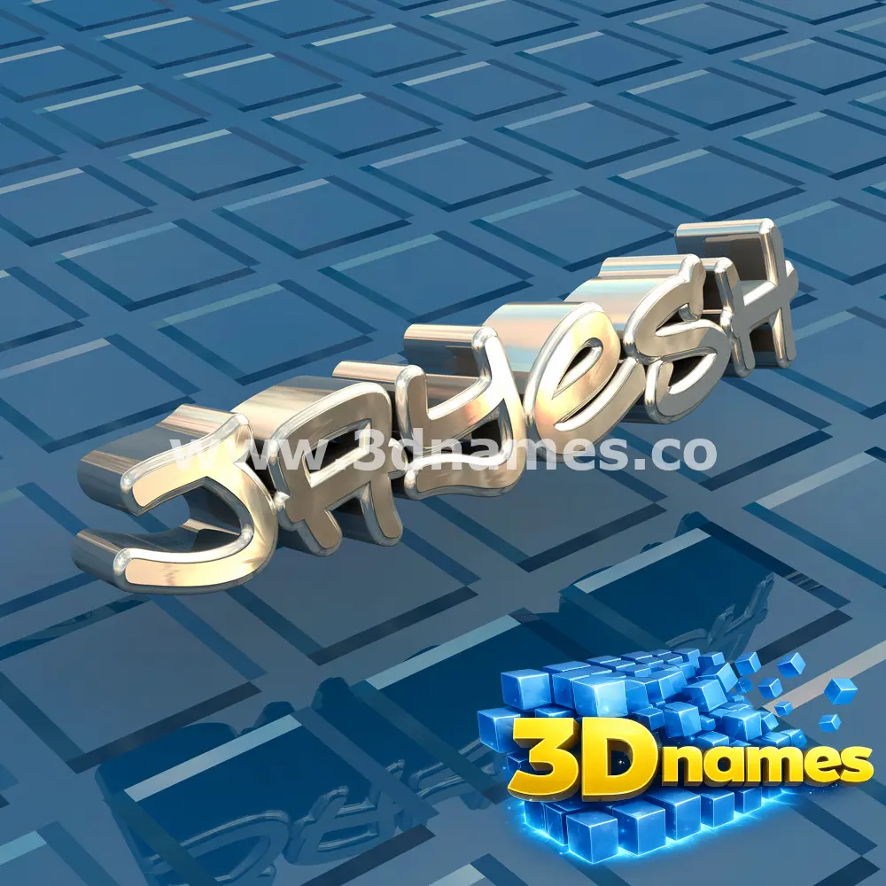 jayesh in Blue Bling style - 3D name wallpaper