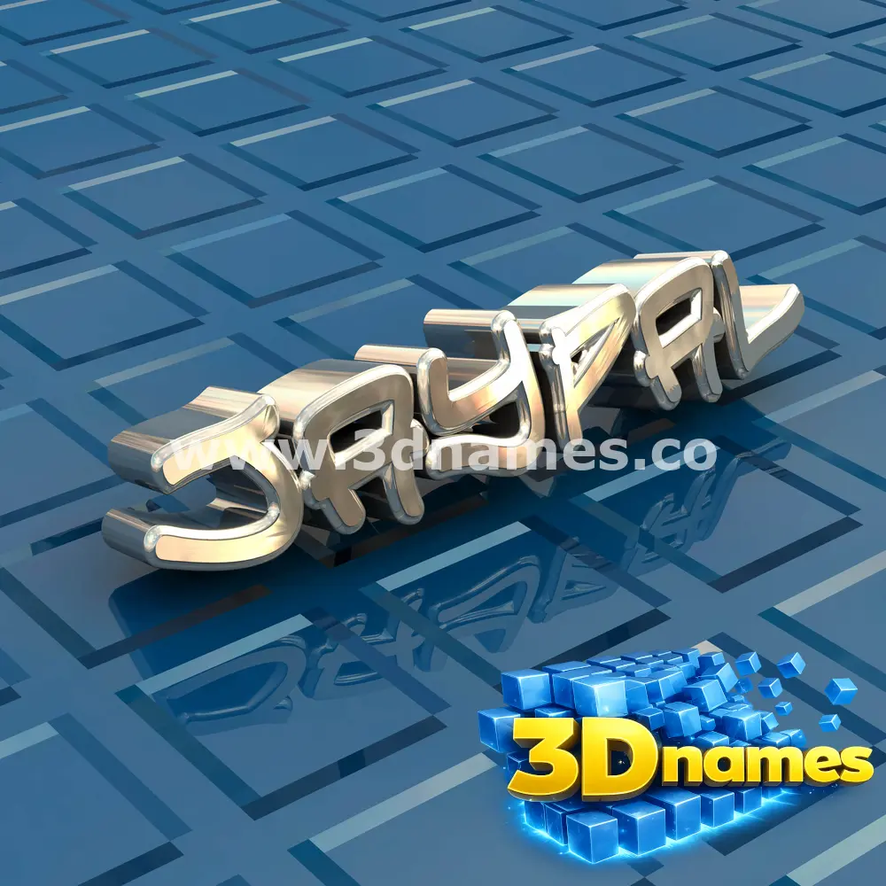 jaypal in Blue Bling style - 3D name wallpaper