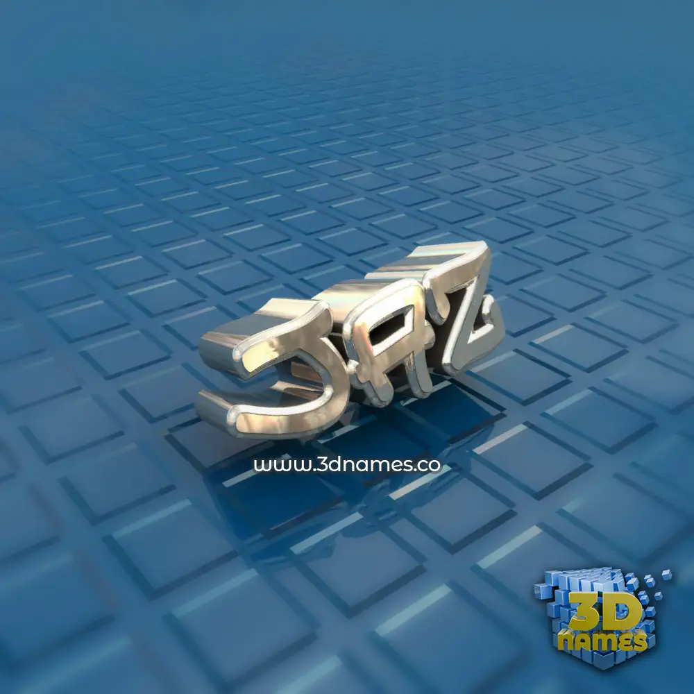 jaz in Blue Bling style - 3D name wallpaper