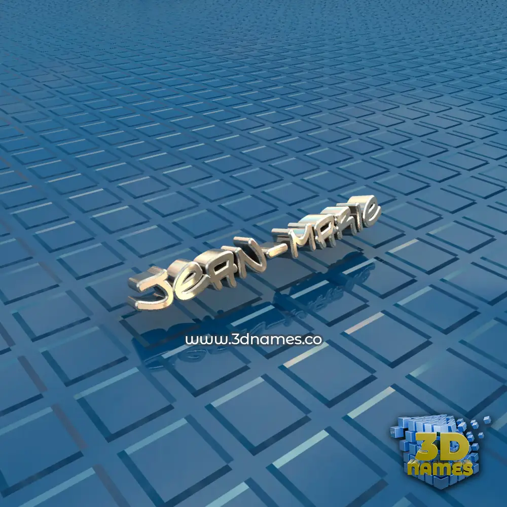 jean-marie in Blue Bling style - 3D name wallpaper