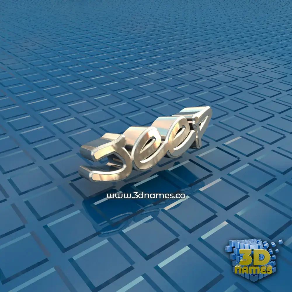 jeep in Blue Bling style - 3D name wallpaper