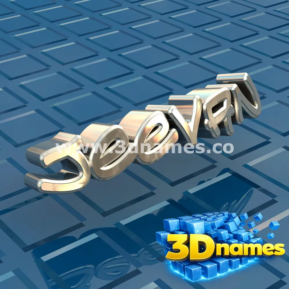 jeevan in Blue Bling style - 3D name wallpaper