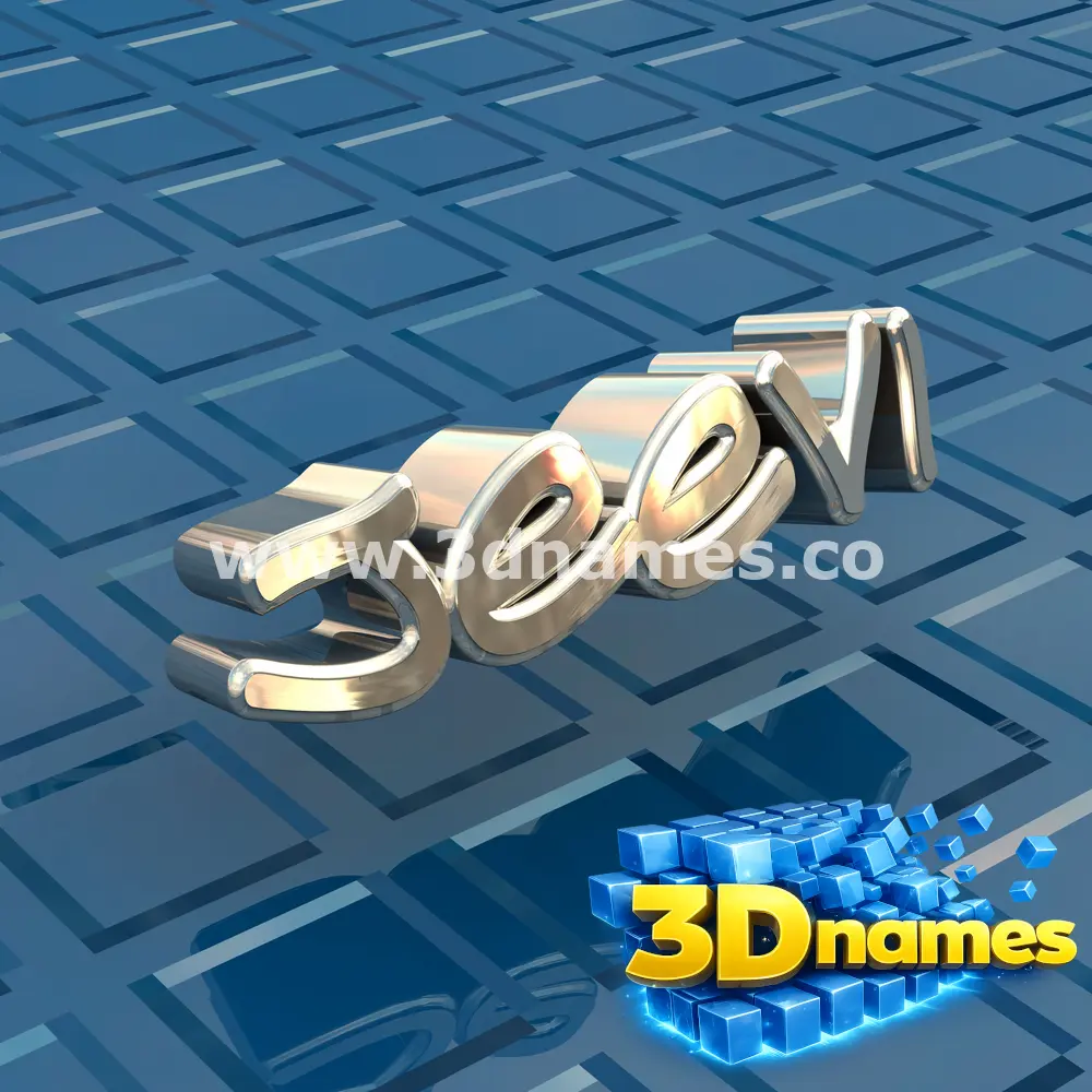 jeevi in Blue Bling style - 3D name wallpaper
