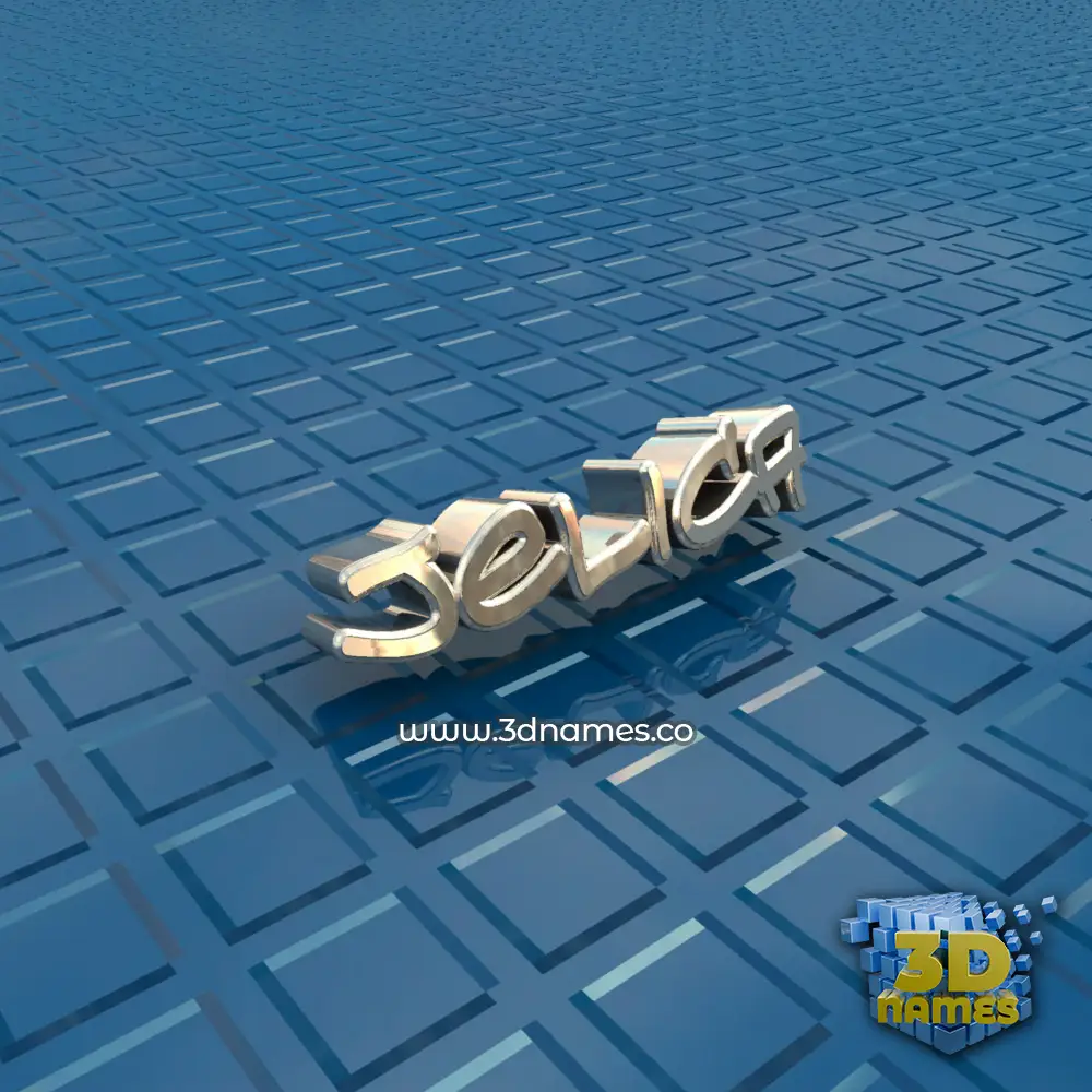 jelica in Blue Bling style - 3D name wallpaper